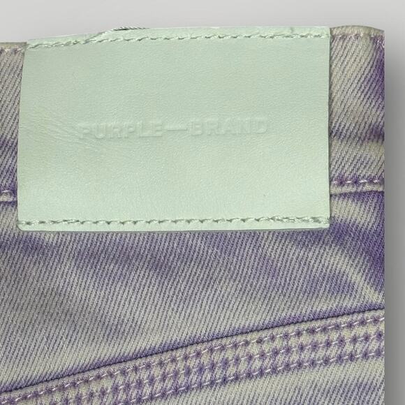 PURPLE BRAND Patch Repair Low Rise Jeans 'White' sz 28 L32 - Picture 10 of 14